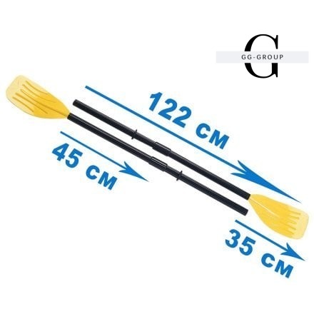 Комплект пластиковых весел Intex 59623 (6), лёгкие и прочные, длина 122 см