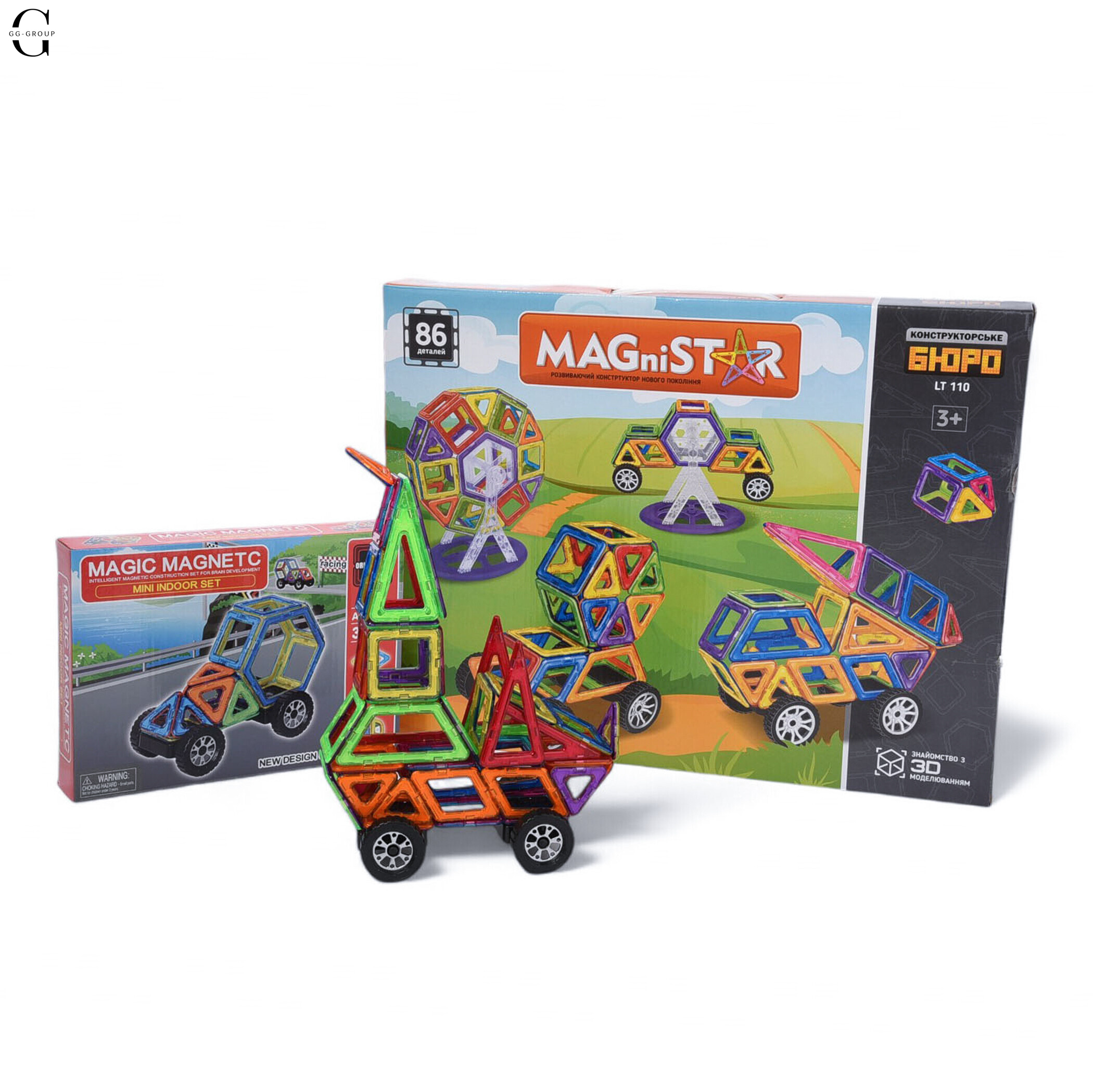 Магнитный конструктор Magical Magnet деталей 122