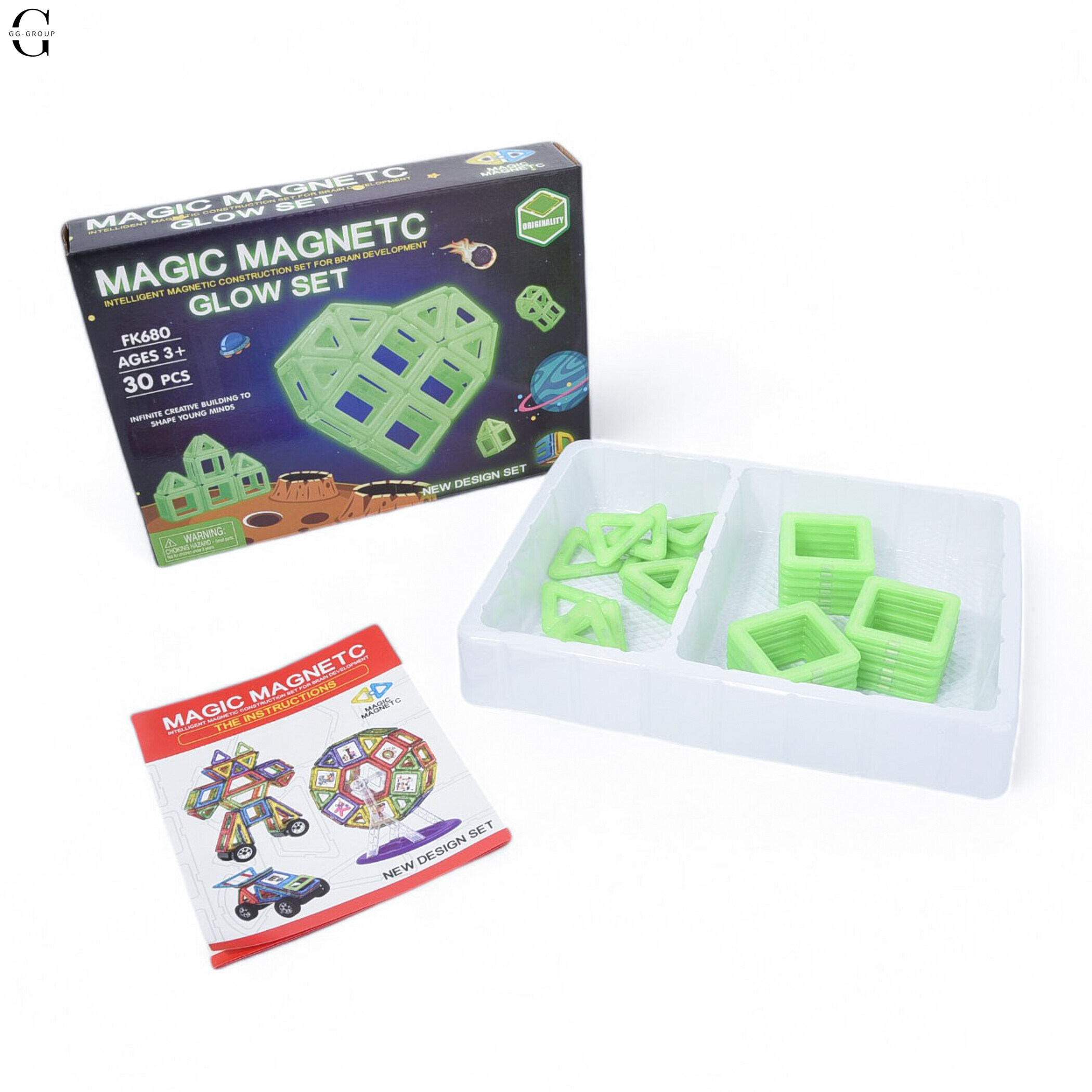 Магнитный конструктор Magical Magnet деталей 66