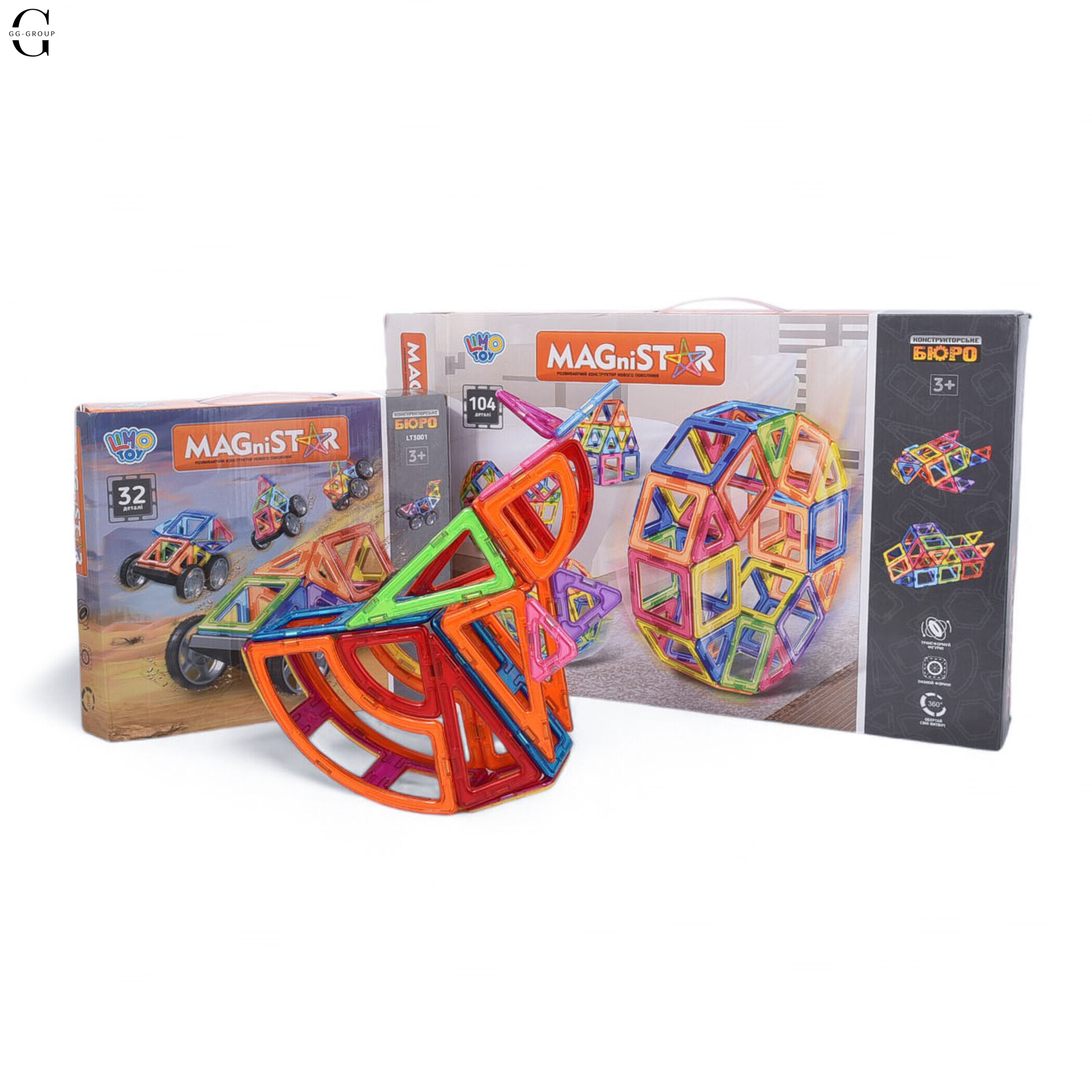 Магнитный конструктор, транспорт и морские обители 146 деталей Magnit/Magical/LIMO TOY