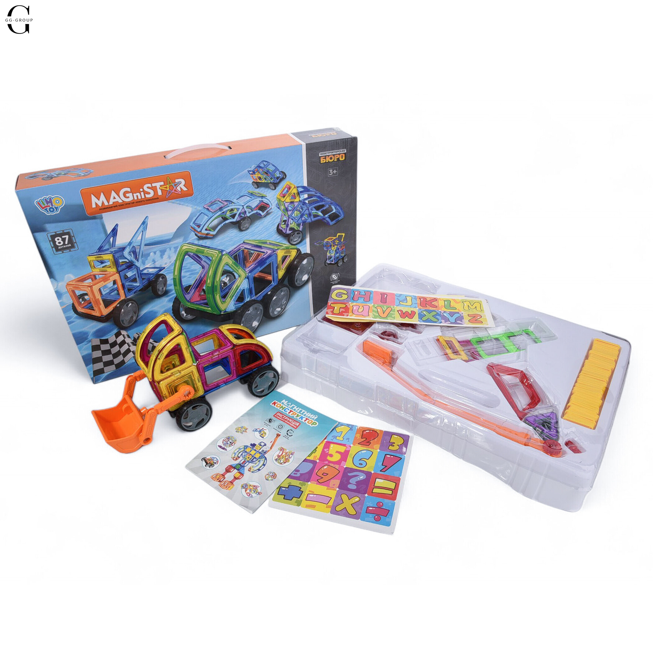 Магнитный конструктор 145 деталей стройтехника Magnit/Magical/LIMO TOY