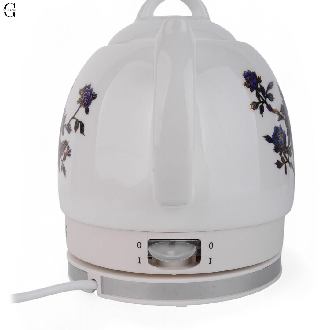 Керамический электрочайник LumaBella LB-59016 1.2 л, 1500 Вт, скрытый нагревательный элемент, фильтр.
