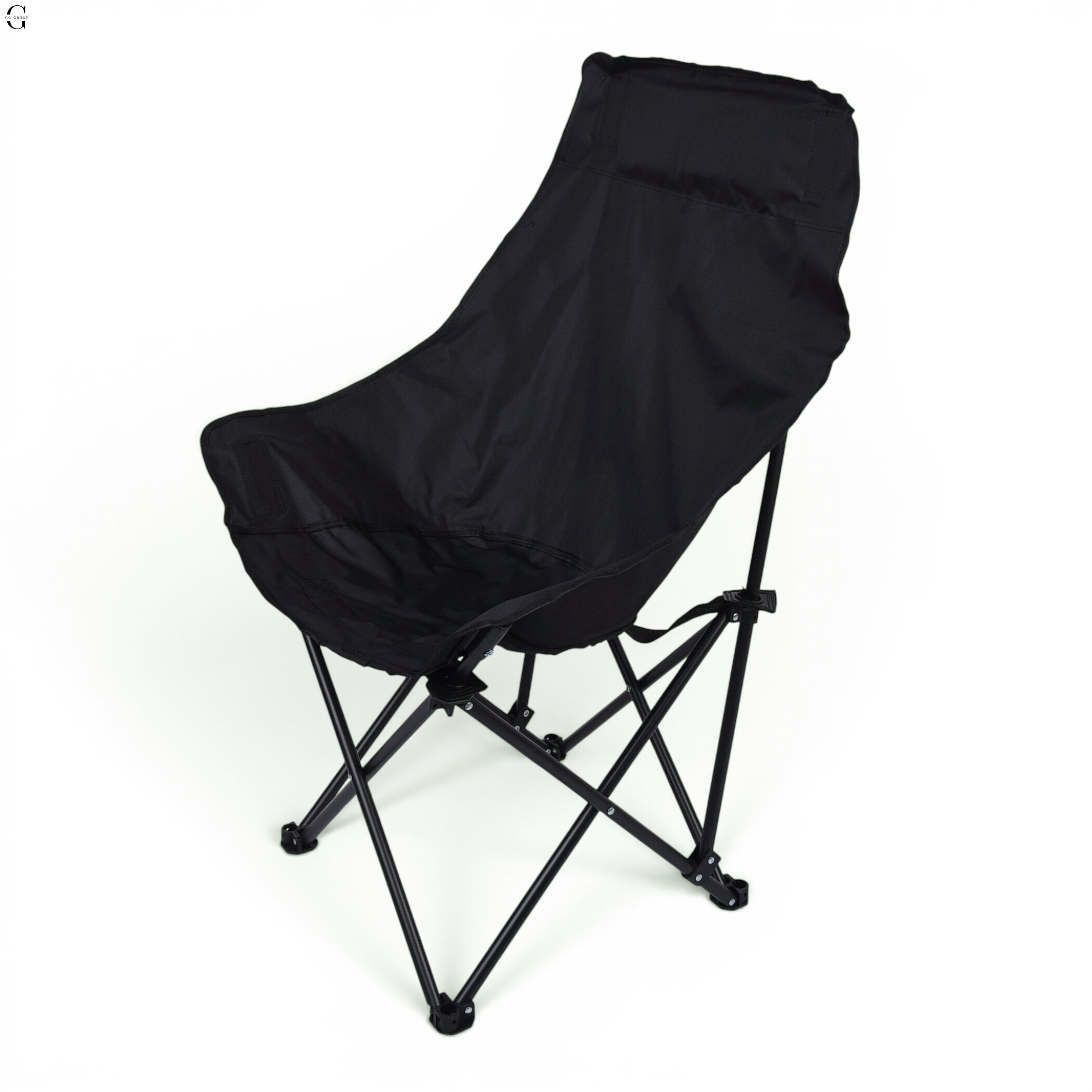     Складне туристичне крісло-павук Compact Outdoor Chair 100 кг з чохлом чорне