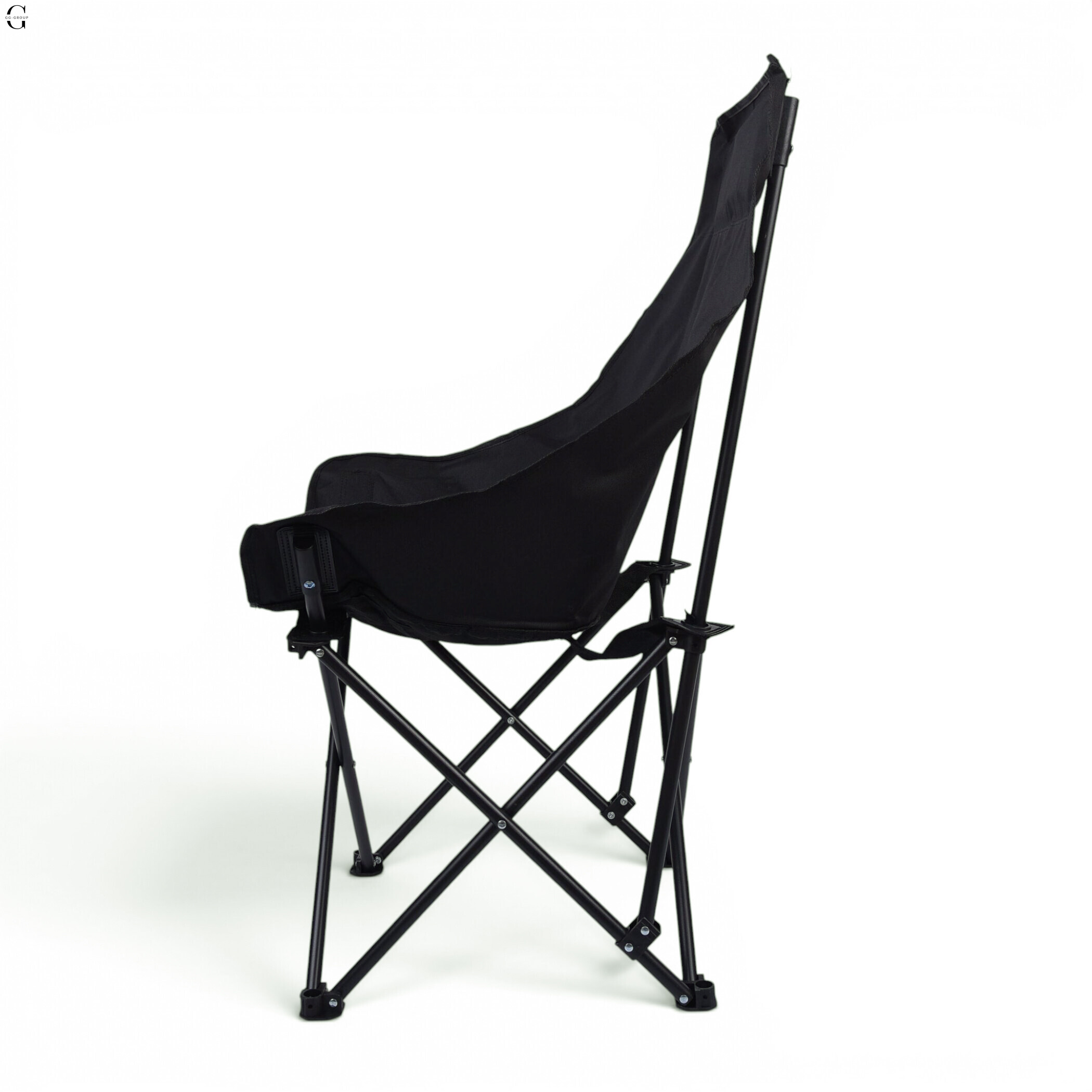    Складне туристичне крісло-павук Compact Outdoor Chair 100 кг з чохлом чорне