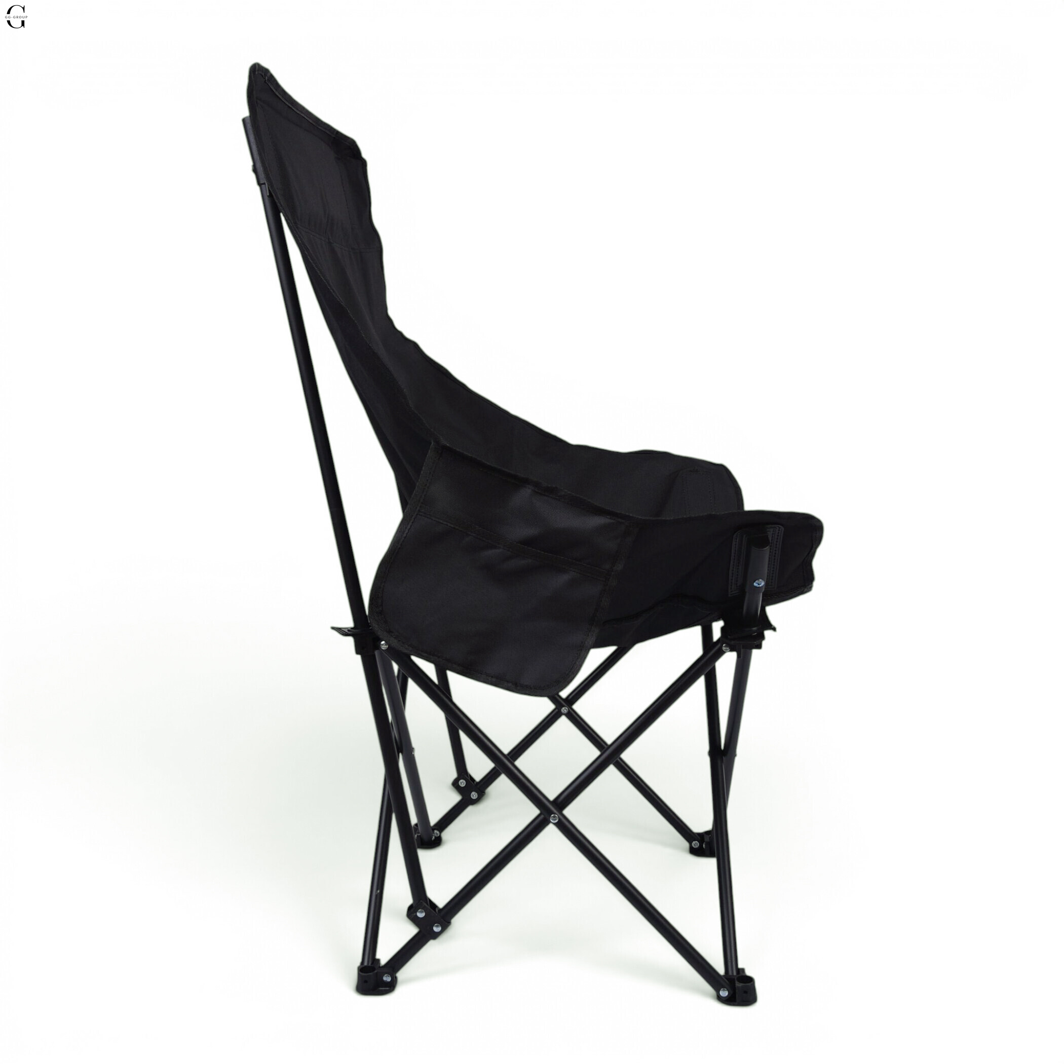    Складне туристичне крісло-павук Compact Outdoor Chair 100 кг з чохлом чорне