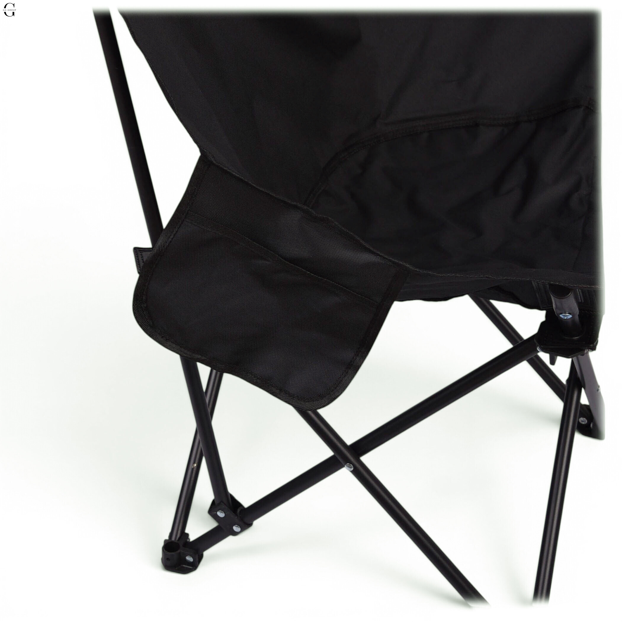     Складне туристичне крісло-павук Compact Outdoor Chair 100 кг з чохлом чорне
