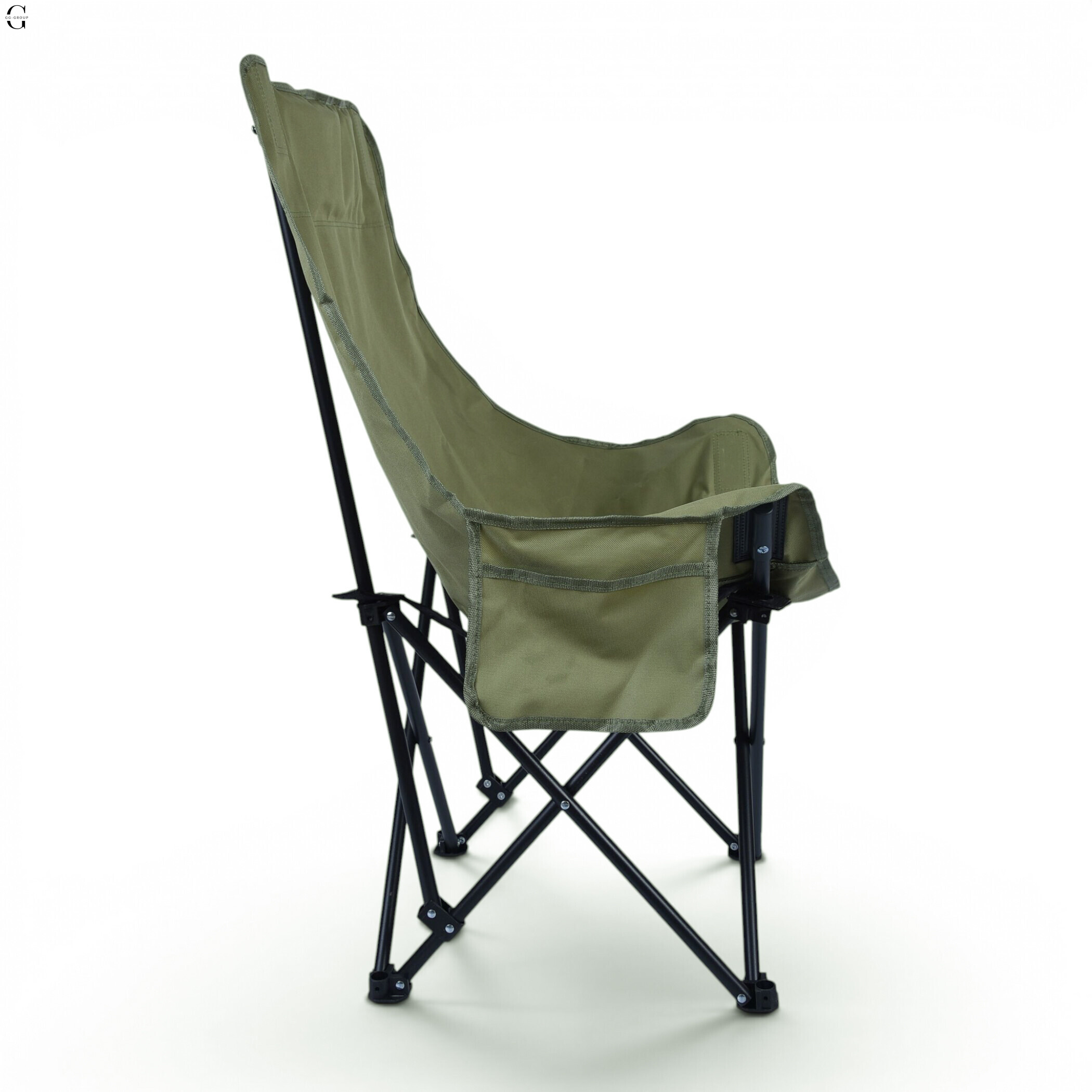     Складне туристичне крісло-павук Compact Outdoor Chair 100 кг з чохлом чорне