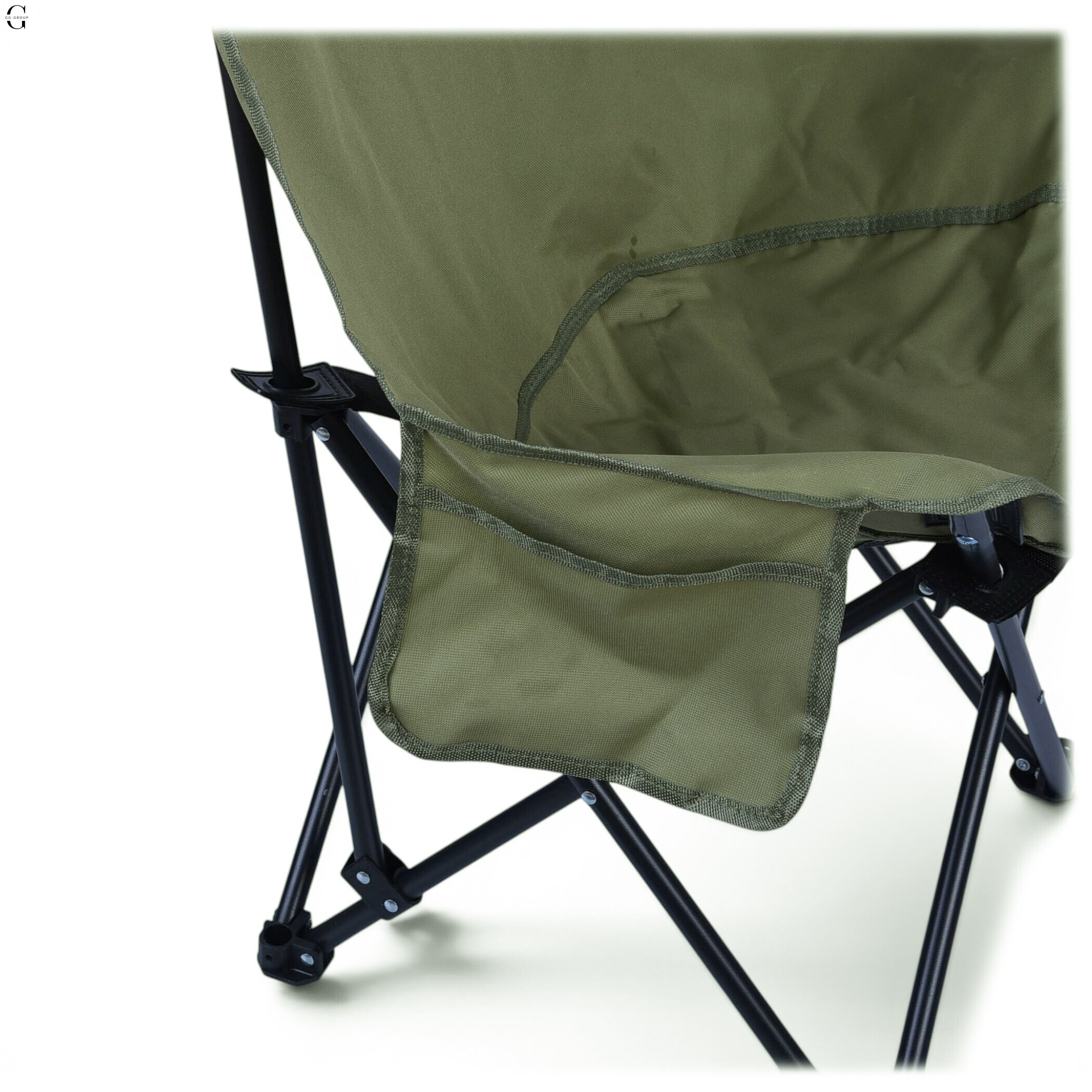     Складне туристичне крісло-павук Compact Outdoor Chair 100 кг з чохлом чорне