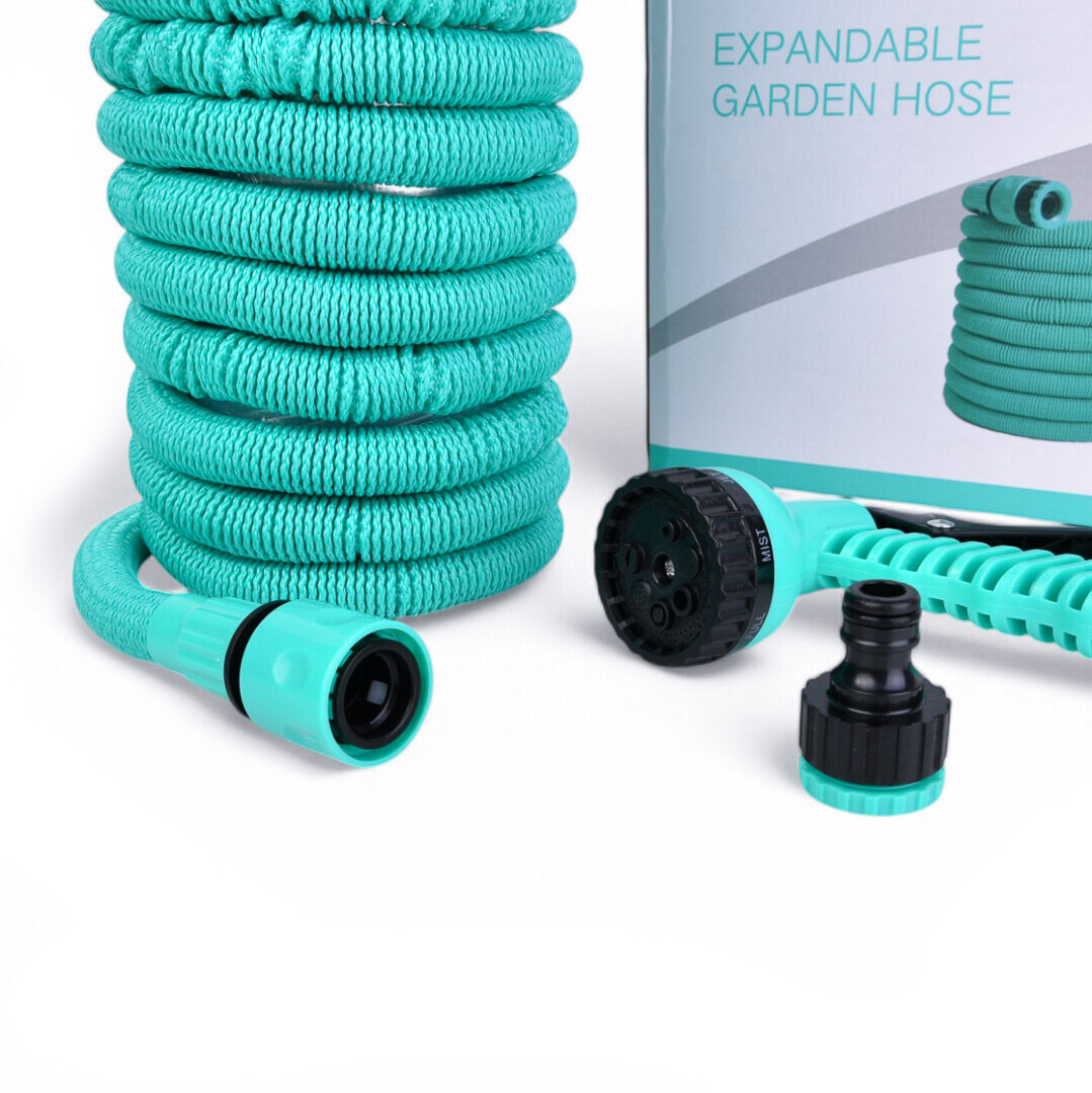 Поливальний шланг для розтягувального саду EXPANDABLE GARDEN HOSE K-100FT (30 м) із розпилювачем і перехідником