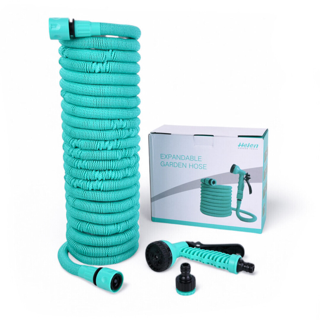 Поливальний шланг для розтягувального саду EXPANDABLE GARDEN HOSE K-100FT (30 м) із розпилювачем і перехідником