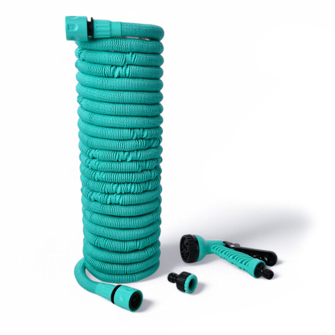 Поливальний шланг для розтягувального саду EXPANDABLE GARDEN HOSE K-100FT (30 м) із розпилювачем і перехідником
