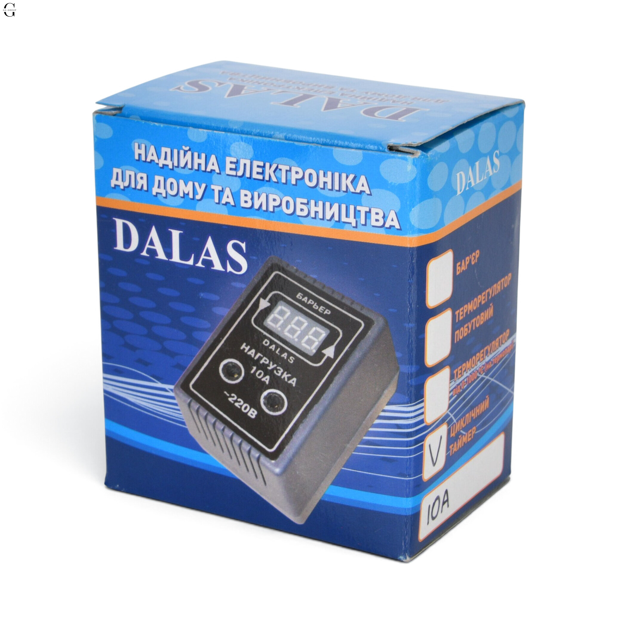 Семициклічний таймер DALAS 10A 220В із цифровим дисплеєм