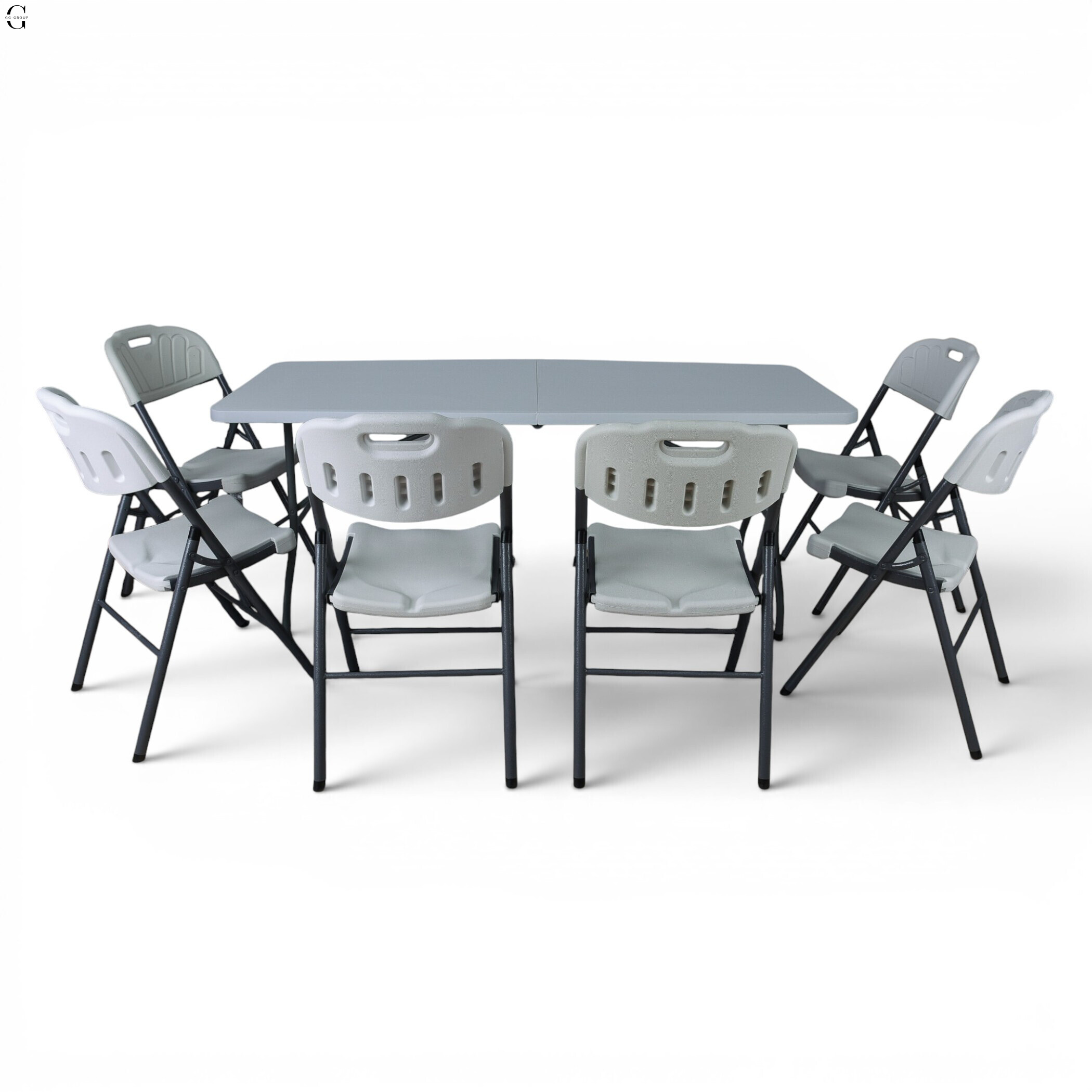 Кемпінговий комплект Travel Table Set — складний стіл HDPE 180 см та 6 туристичних крісел