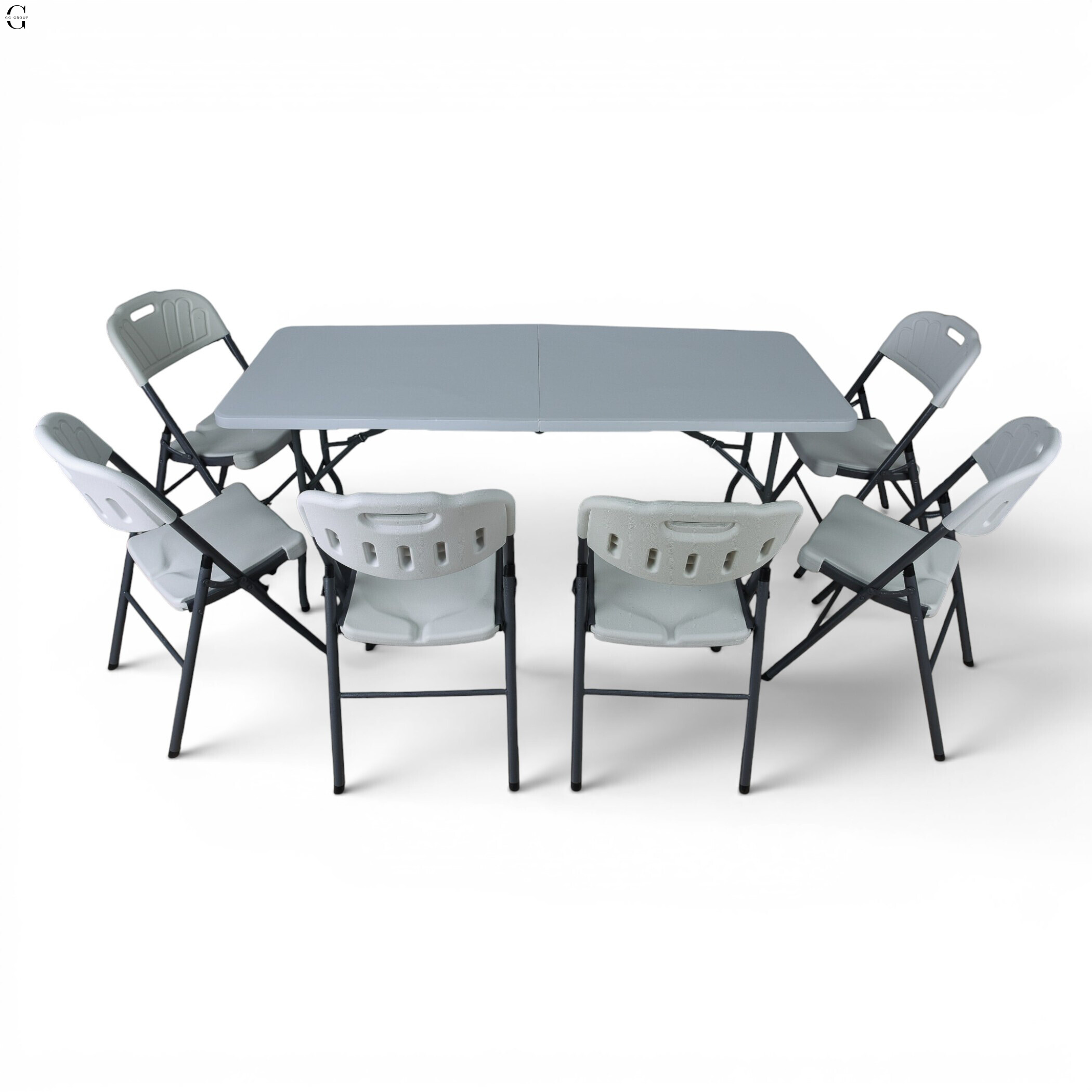 Кемпінговий комплект Travel Table Set — складний стіл HDPE 180 см та 6 туристичних крісел