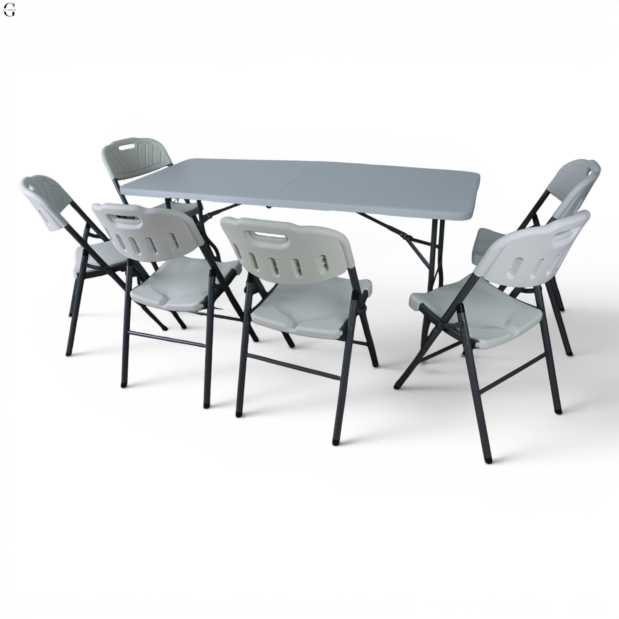 Кемпінговий комплект Travel Table Set — складний стіл HDPE 180 см та 6 туристичних крісел