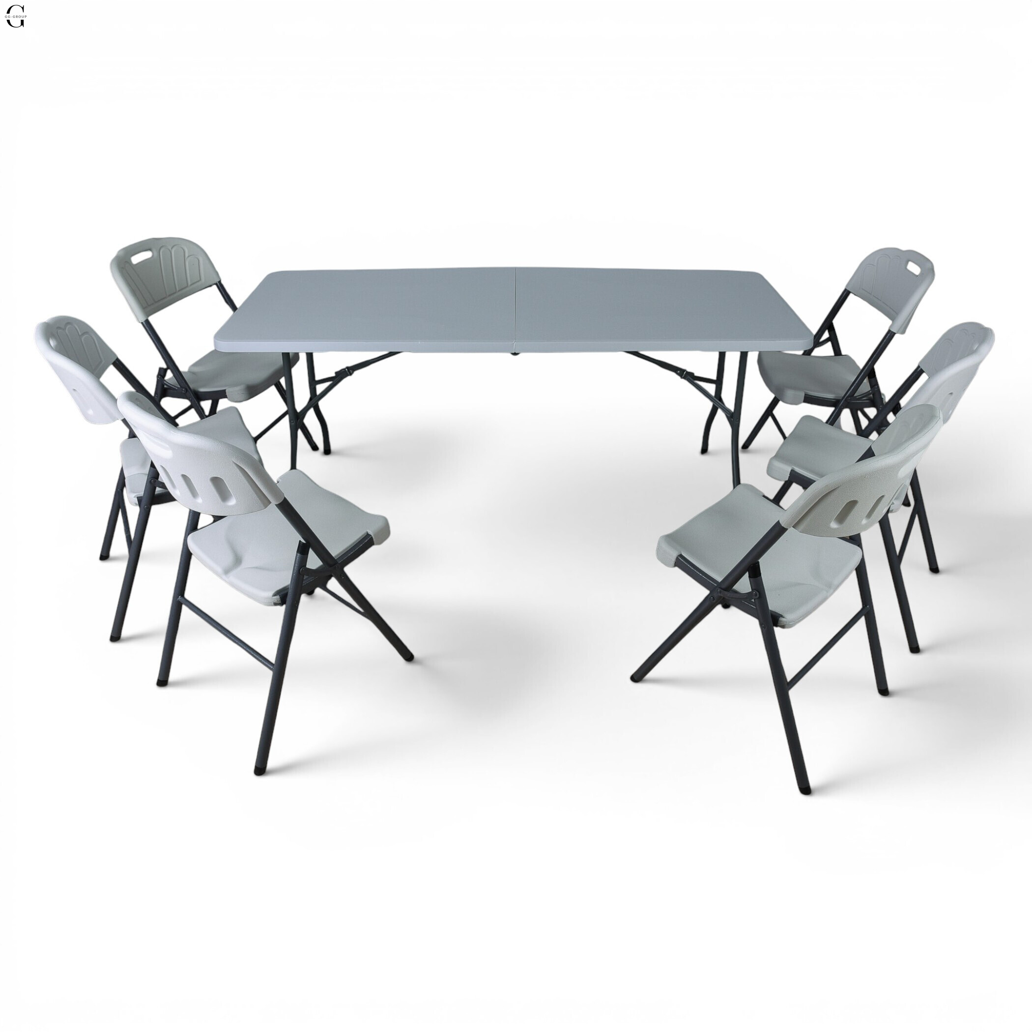 Кемпінговий комплект Travel Table Set — складний стіл HDPE 180 см та 6 туристичних крісел