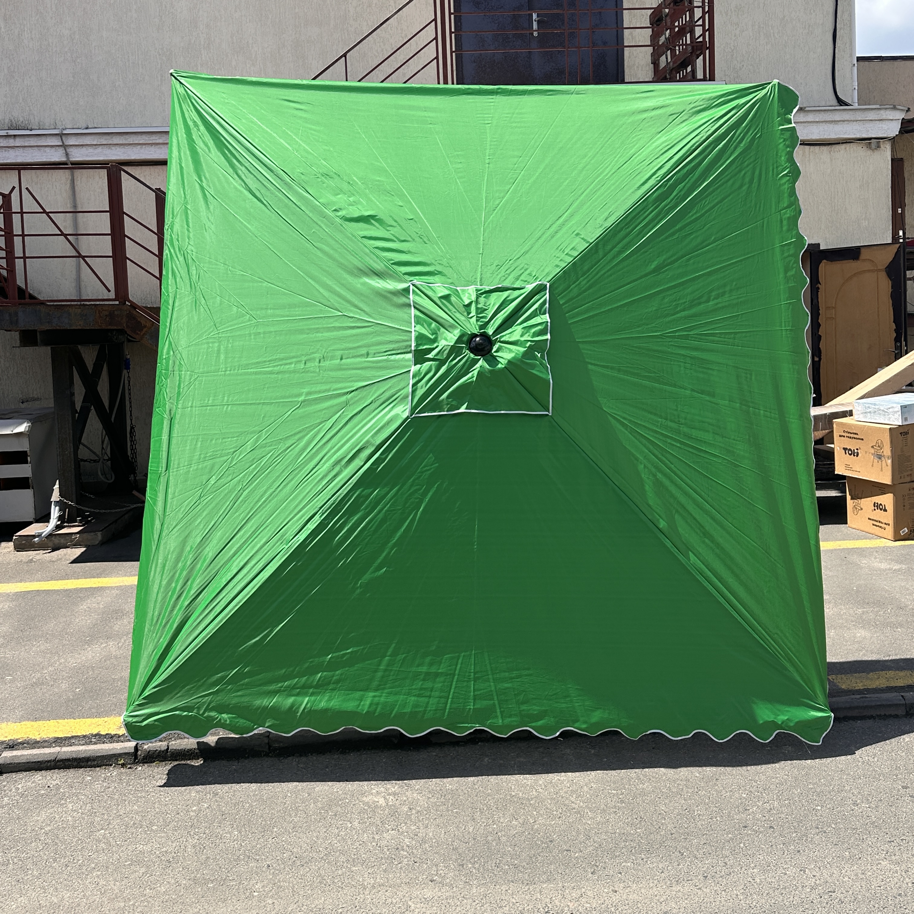 Зонт Monsen 2.5×2.5 м (вн. 2.15 м), UV-защита, ветровой клапан, регулировка высоты, Турция