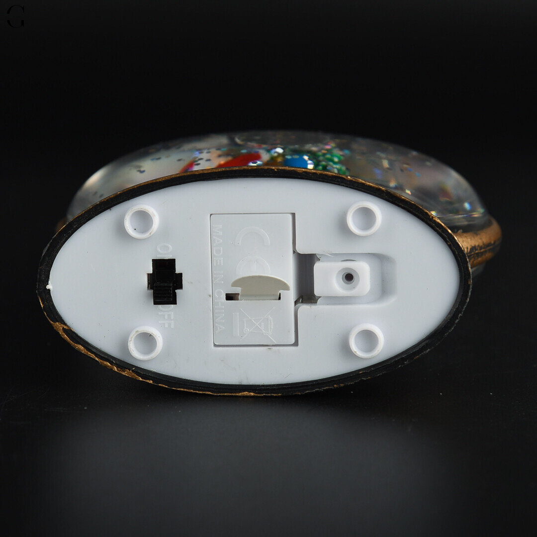 Різдвяний LED нічник-ліхтар із фігурками та блискітками 12.5×8.5 см на батарейках AG13 AT-D16S