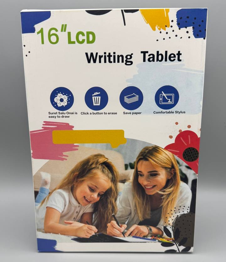 Планшет для рисования 16" LCD Writing Tablet, графический блокнот со стилусом и защитой от истирания.