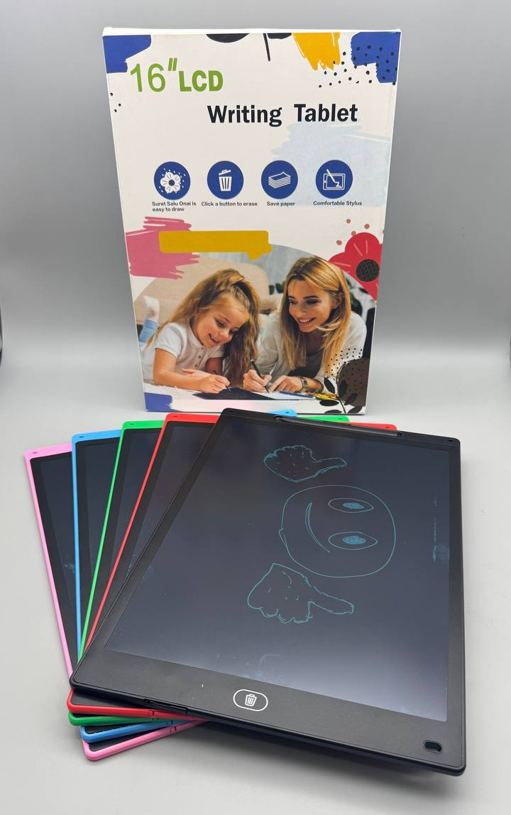 Планшет для рисования 16" LCD Writing Tablet, графический блокнот со стилусом и защитой от истирания.
