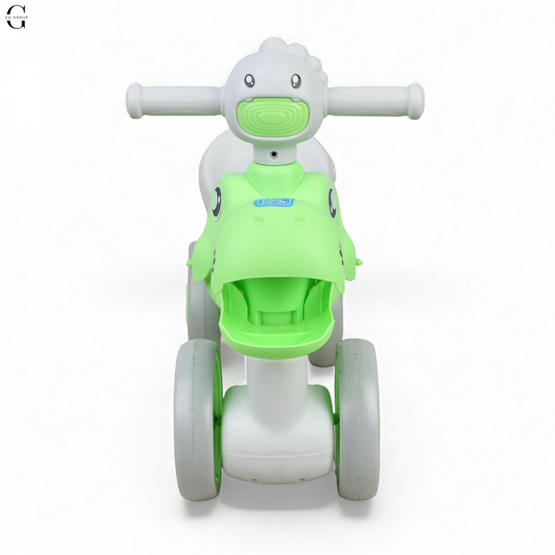 Каталка-толокарь BAMBI M6025E-5 с музыкой, подсветкой корпуса и подвижным динозавром для детей от 1 года.