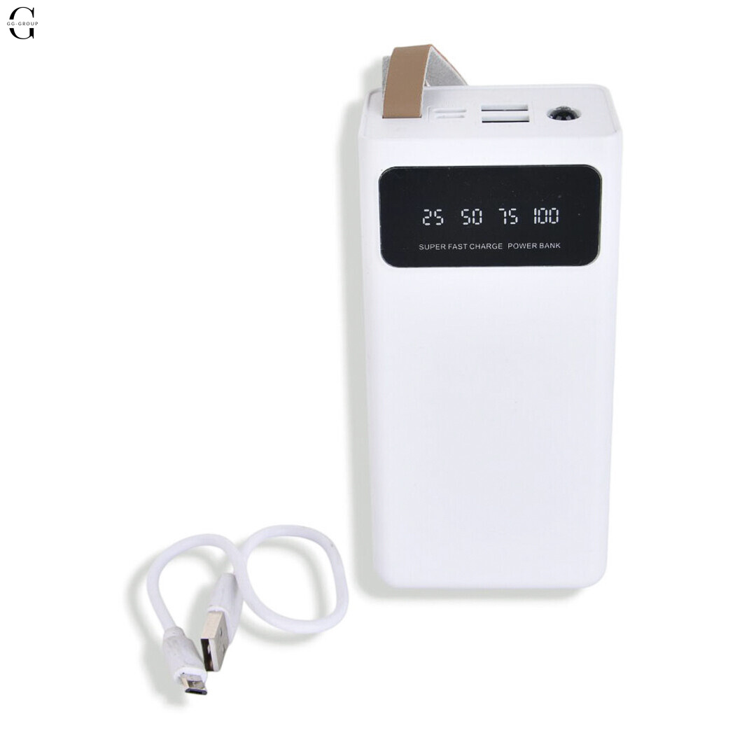 Power Bank Viaking 30000mAh с фонариком, 2xUSB, Micro-USB и Type-C для смартфонов и гаджетов.