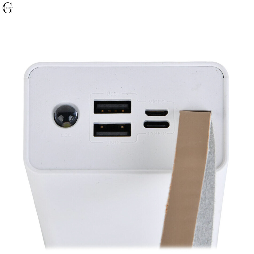 Power Bank Viaking 30000mAh с фонариком, 2xUSB, Micro-USB и Type-C для смартфонов и гаджетов.