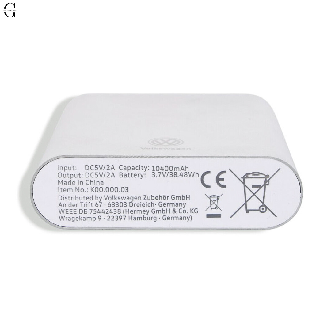 Повербанк Power bank Volkswagen 10400 mAh USB 5V/2A – портативный внешний аккумулятор