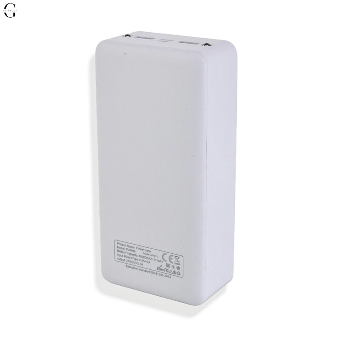 Power Bank MAXCELL 30000mAh PJ0086B J91B, зовнішній аккумулятор 2.1A з LED-індикатором