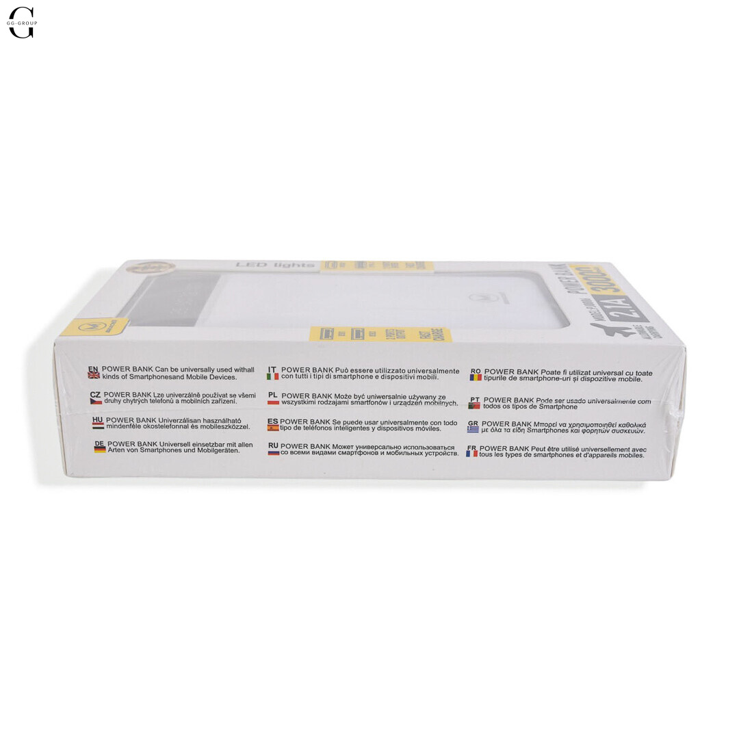 Power Bank MAXCELL 30000mAh PJ0086B J91B, зовнішній аккумулятор 2.1A з LED-індикатором