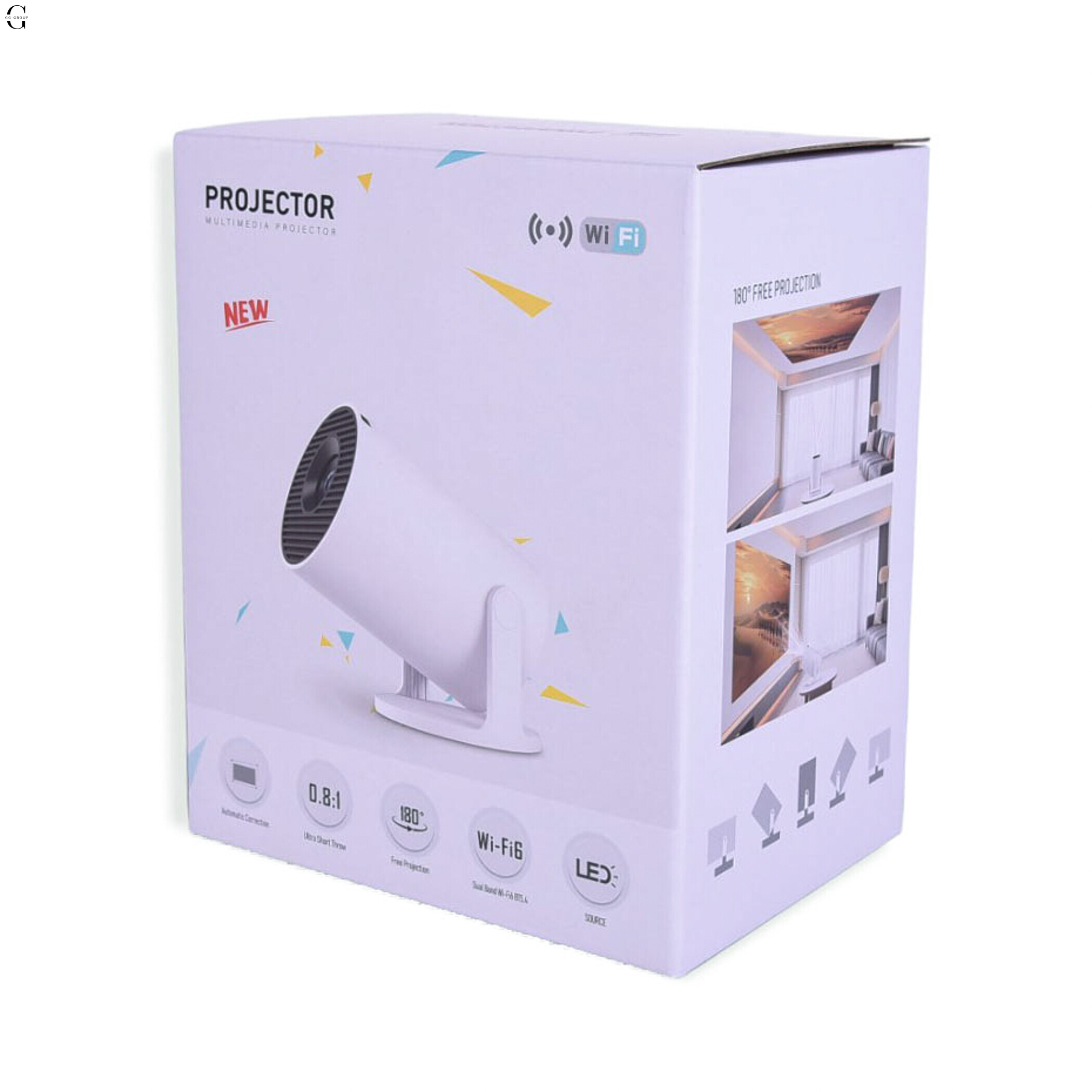Смарт-проектор HY300 PRO+ Android 14 LCD FHD, 180 ANSI-люмен, Wi-Fi