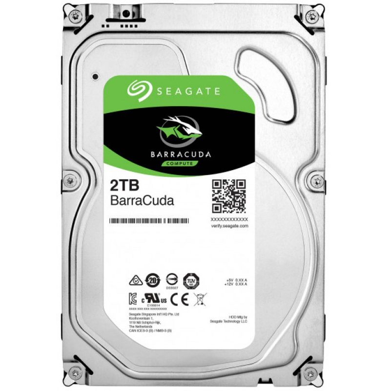 Жёсткий диск HDD внутренний 2TB SEAGATE HDD 3.5" SATA 3.0 7200RPM BarraСuda (ST2000DM008)