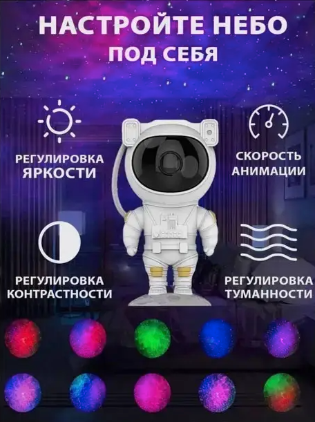 Нічник проектор зоряного неба Astronaut