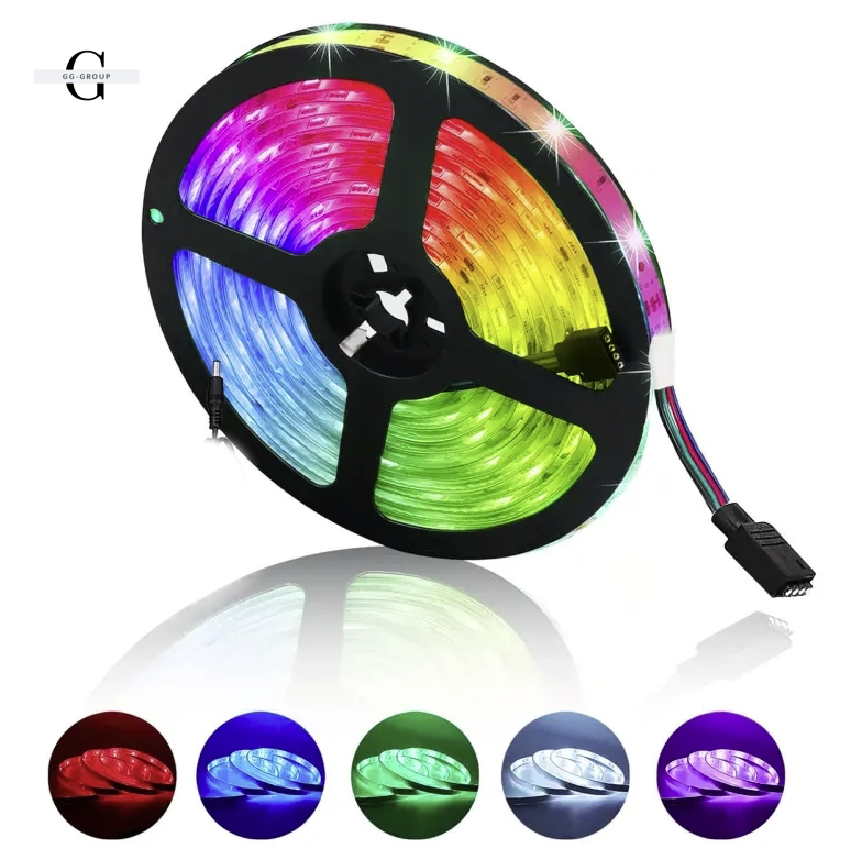 Яскрава та стильна світлодіодна стрічка 5050 RGB - 16 кольорів, IP65, 55 люмен, 9000 годин роботи від USB 5V з Bluetooth З мобільним додатком