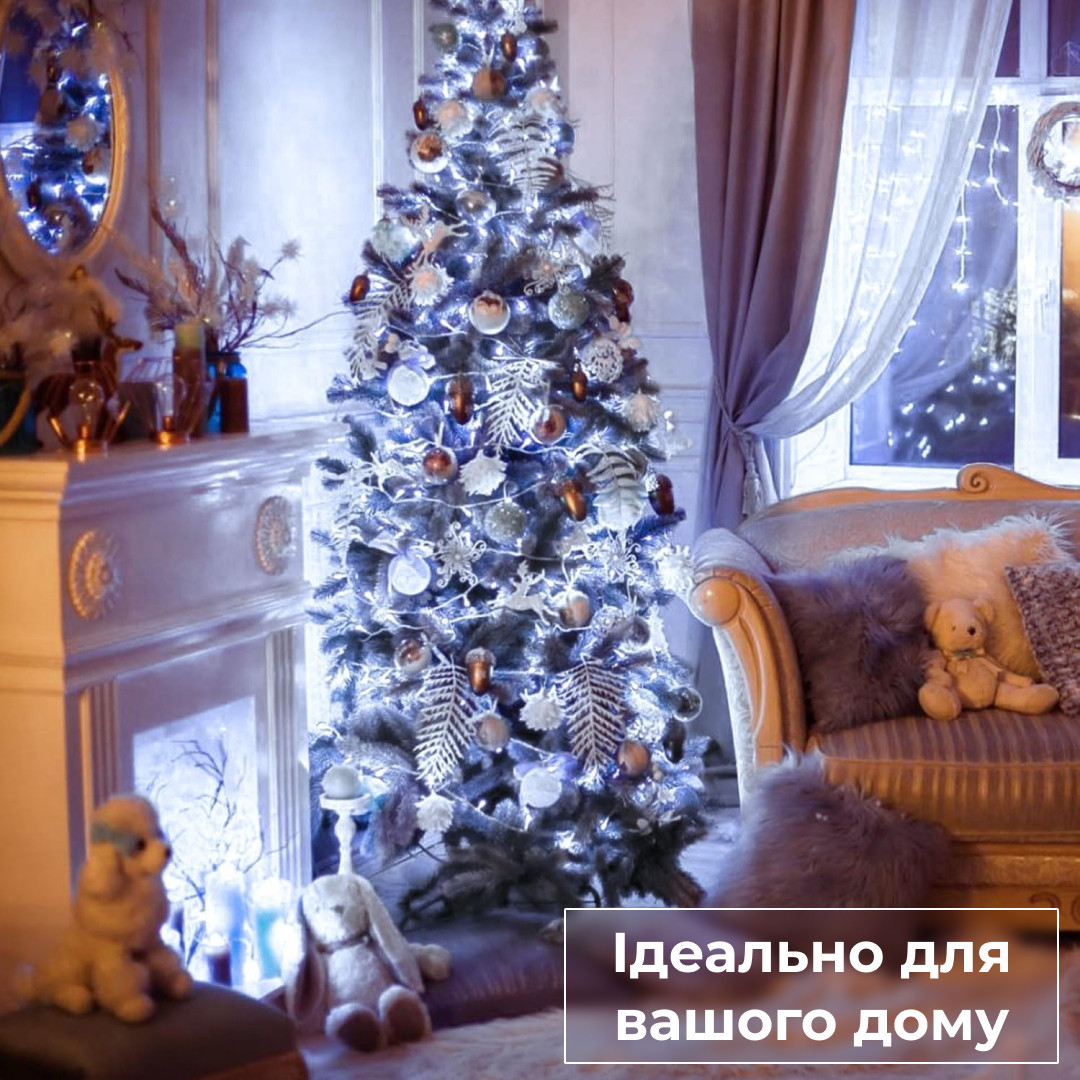 Гірлянда нитка світлодіодна GarlandoPro 300LED 16м 8 режимов гірлянда новорічна Білий