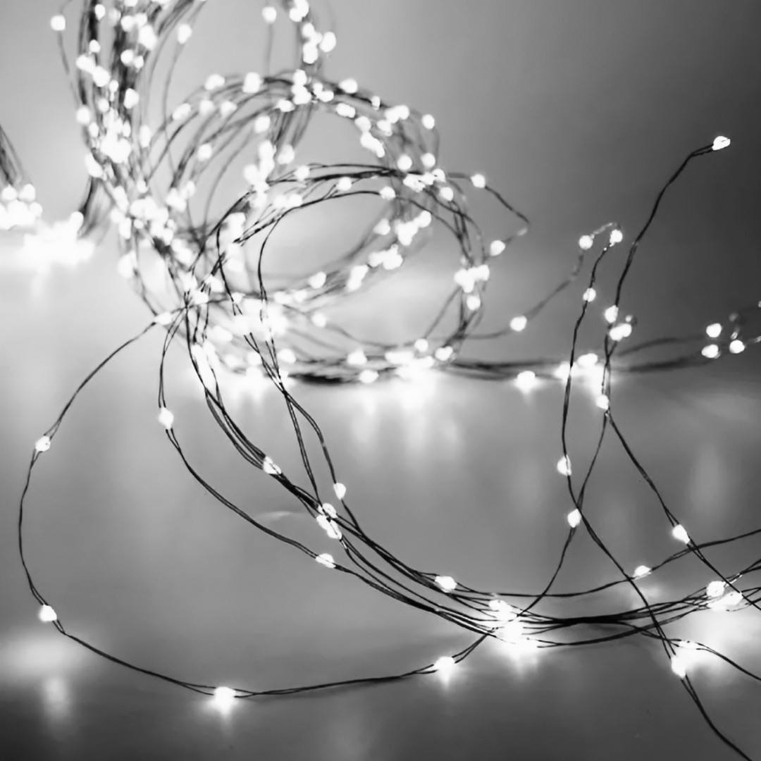 Гирлянда светодиодная лошадиный хвост GarlandoPro 200LED Роса 2м 10 линий Белый