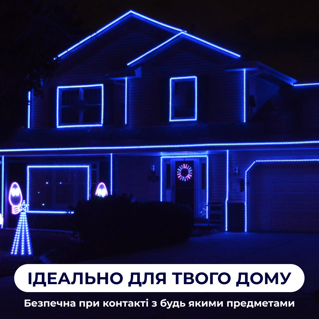 Гирлянда уличная лента светодиодная Дюралайт 900 LED 50м морозостойкая прозрачная проволока