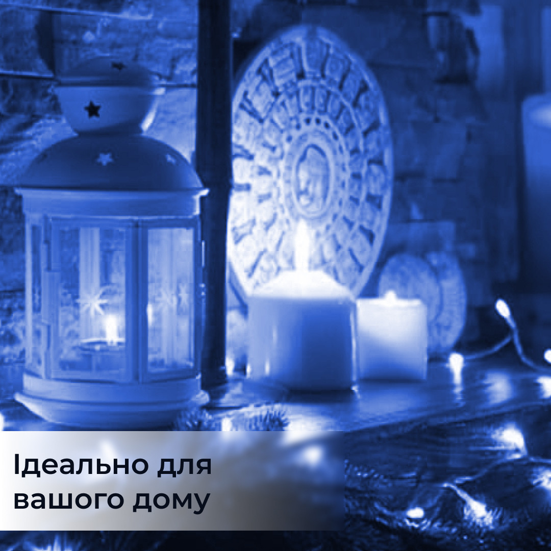 Светодиодная гирлянда на батарейках+USB GarlandoPro 50LED 5м медный провод гирлянды роса Синий