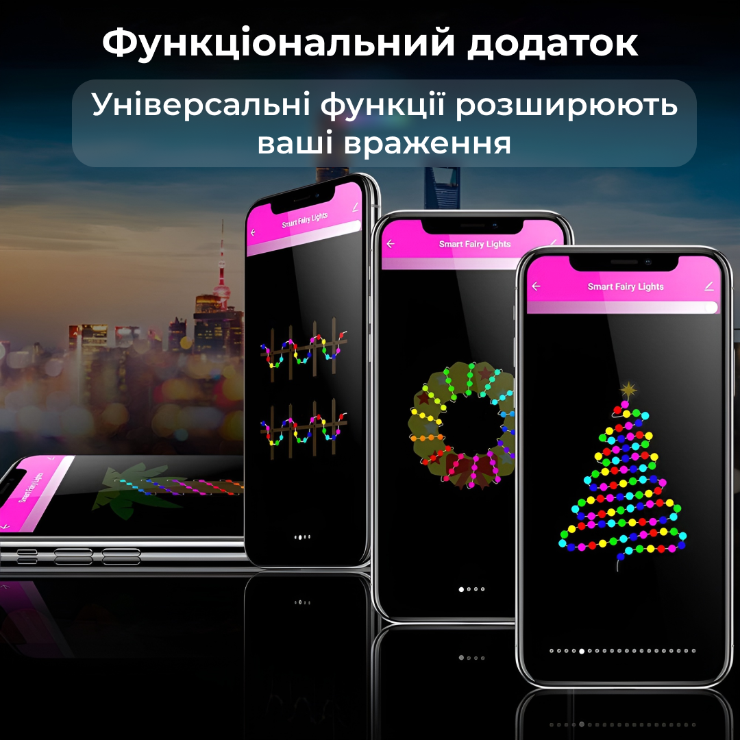 Умная гирлянда GarlandoPro 1733042ML 200LED 2 метра смарт гирлянда