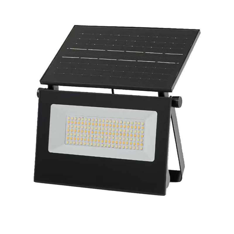 Вуличний LED ліхтар на сонячних батареях 19x3.2x12.5 см прожектор світлодіодний вуличний 154 LED 300 Вт із сонячною панеллю HP-5-59