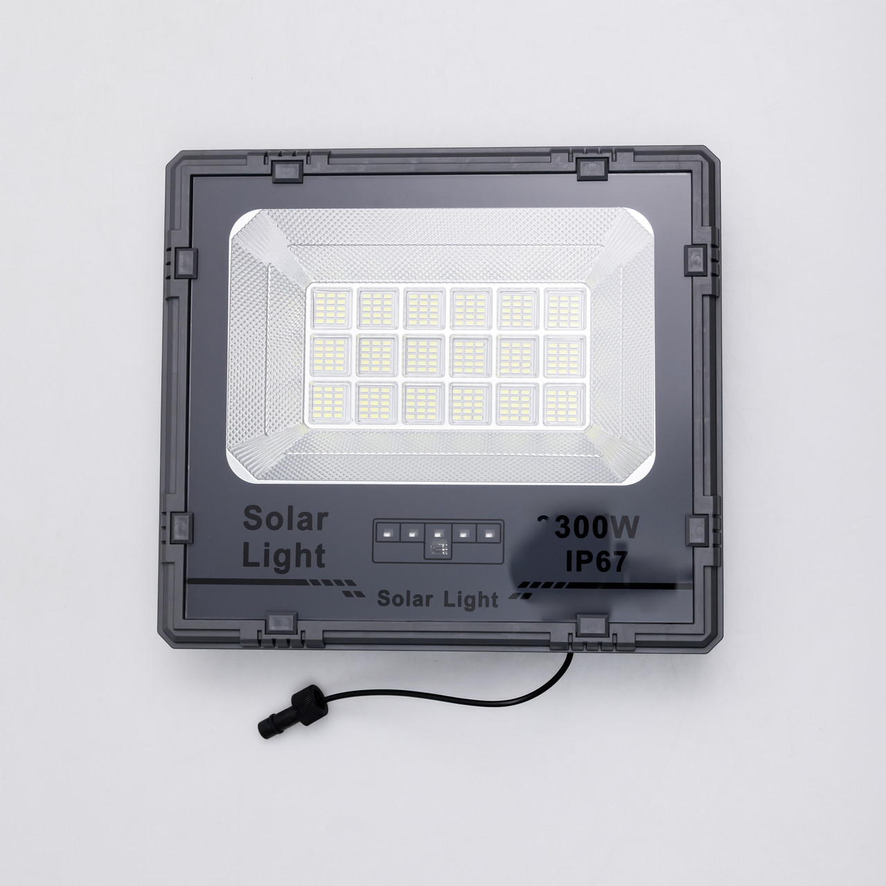 Вуличний LED ліхтар на сонячних батареях 31.6x27.8x7.5 см прожектор світлодіодний вуличний 270 LED 300 Вт із сонячною панеллю HP-5-62