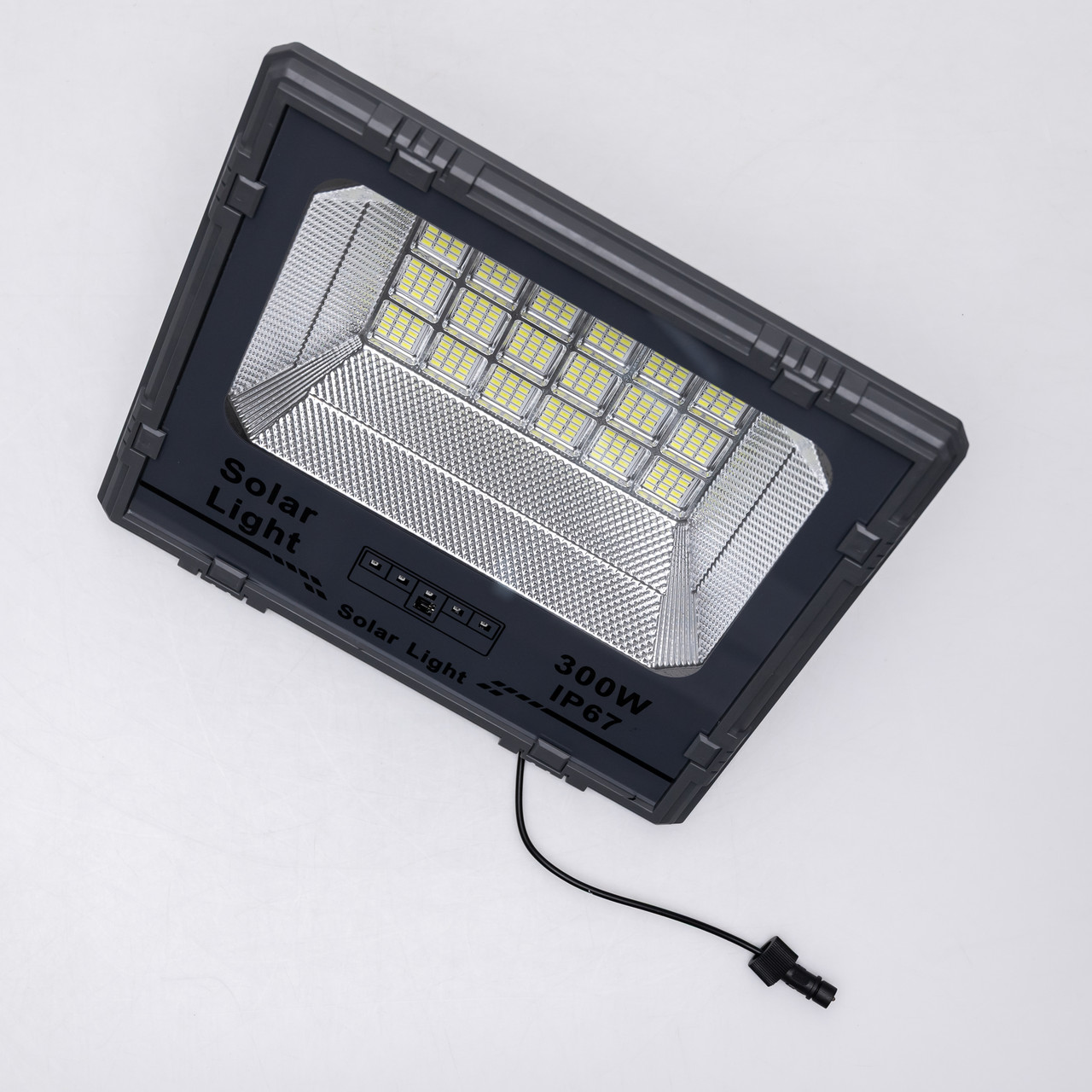 Вуличний LED ліхтар на сонячних батареях 31.6x27.8x7.5 см прожектор світлодіодний вуличний 270 LED 300 Вт із сонячною панеллю HP-5-62