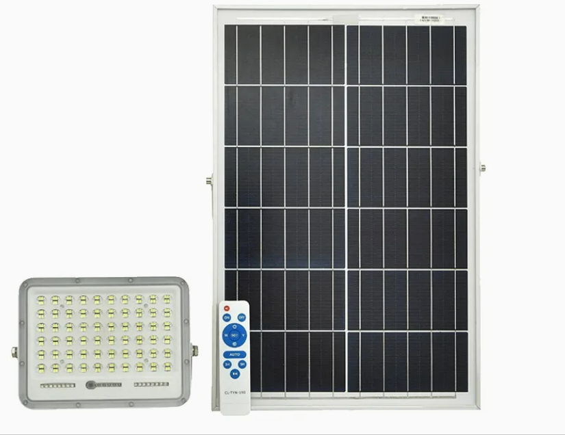 Вуличний LED ліхтар на сонячних батареях 28.5х24.6х4.5 см прожектор світлодіодний вуличний 400 LED 300 Вт із сонячною панеллю HP-5-71