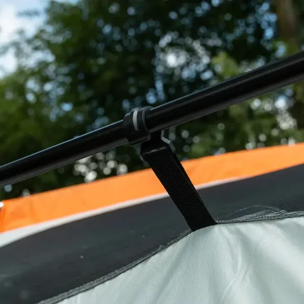Намет кемпінговий на 6-8 осіб 380x260x190 см з тентом зелений палатка велика туристична SJ-0115GR