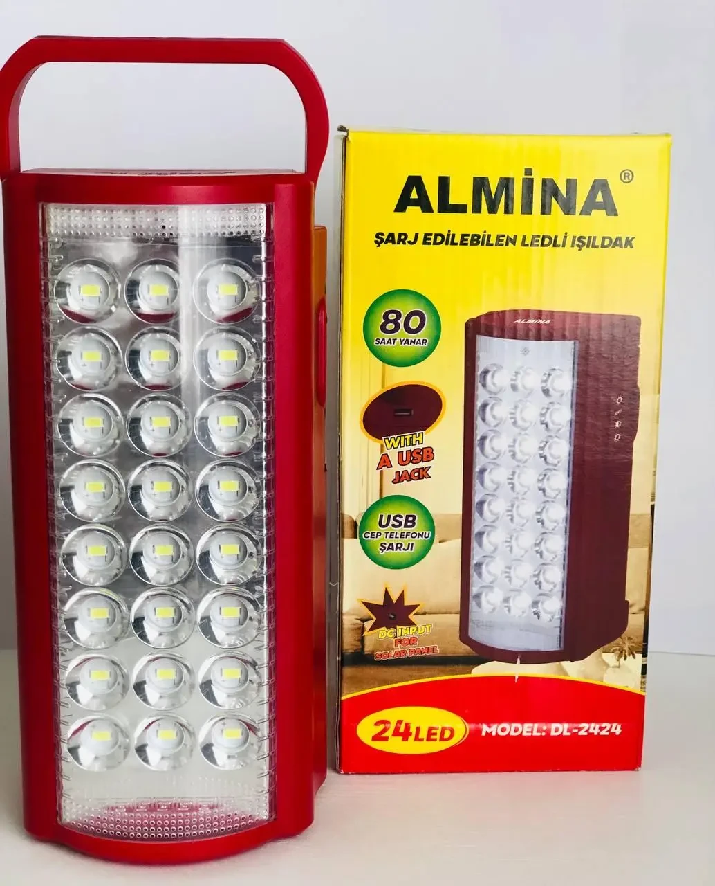 Ліхтар переносний світлодіодний акумуляторний Almina dl 2424 з Power Bank