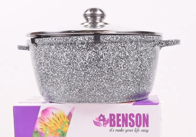 Кастрюля (казан) с гранитным покрытием Benson BN-317 (ёмкость 4.2 л)