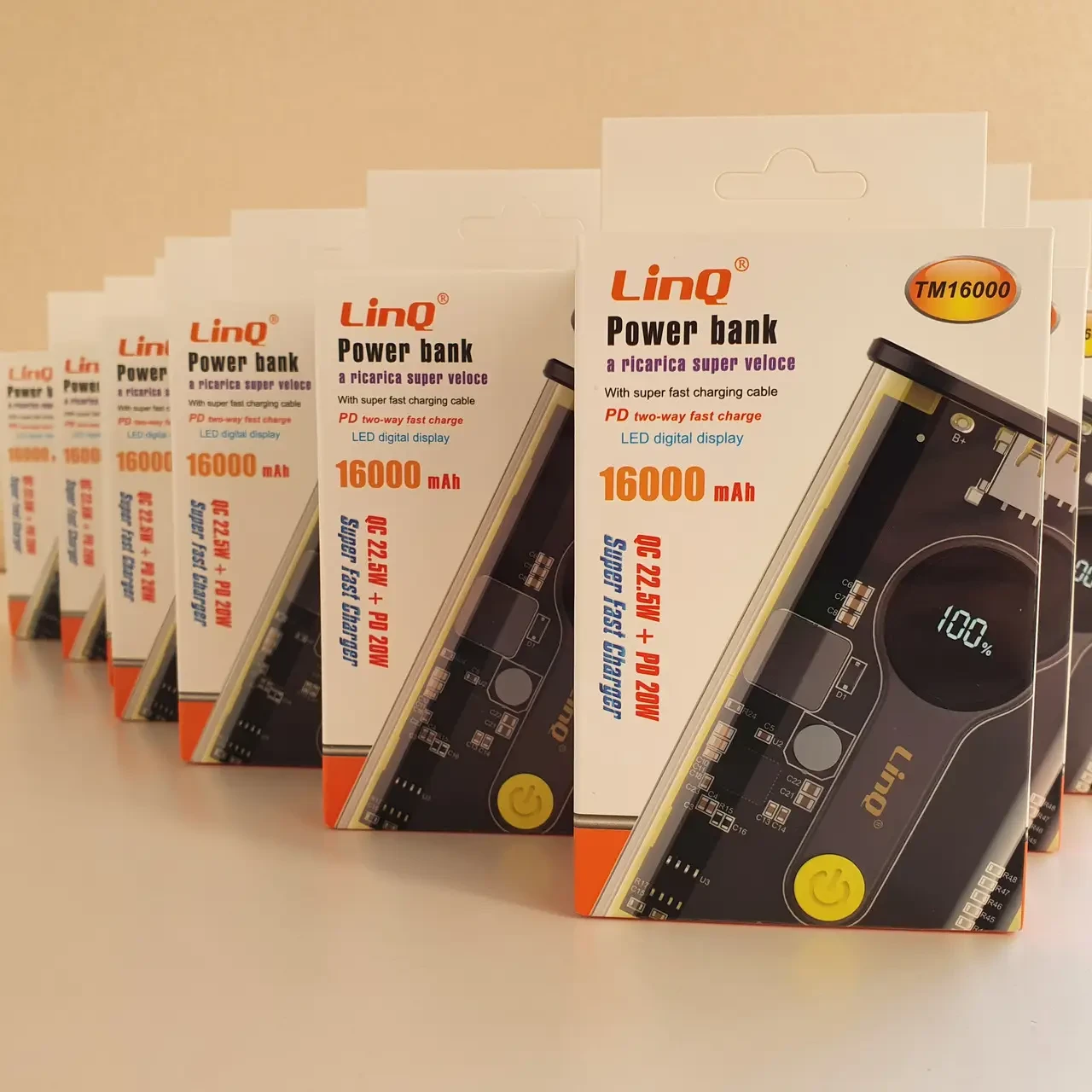 Внешний аккумулятор LINQ TM16000 16000mAh Power Bank PD 22.5W Fast Charge