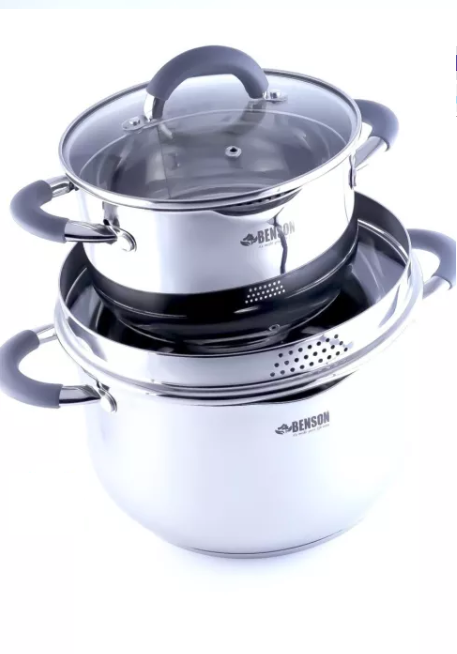 Набор кастрюль Benson BN-237 (ёмкость 3 л, 5.1 л)