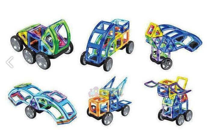Конструктор LT3003 магнитный, транспорт, 87 деталей Magnit/Magical/LIMO TOY