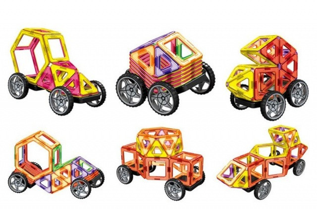 Магнитный, конструктор  транспорт, 100 деталей Magnit/Magical/LIMO TOY